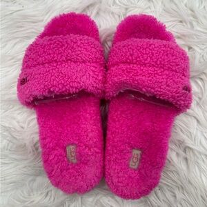 UGG Fuchsia Plush Slippers